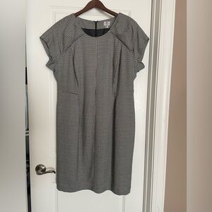 Worthington Houndstooth Midi Sheath Dress